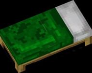 Players can dye their beds green in Minecraft (Image via Novaskin)
